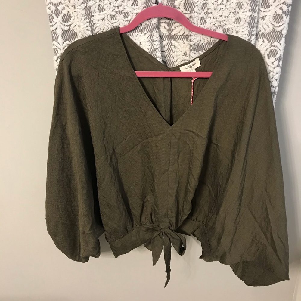 NWT Olive green UMGEE blouse